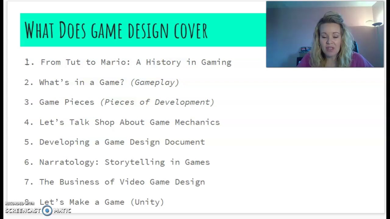 coursework for video game design