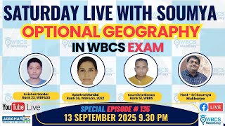 Saturday Live With Soumya Episode #135 on Geography Optional - WBCS Exam With Toppers of  WBCS 2022 screenshot 5
