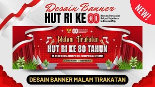 DESAIN BANNER HUT RI KE 80 TAHUN MALAM TIRAKATAN  | OBON CHANEL PART 11