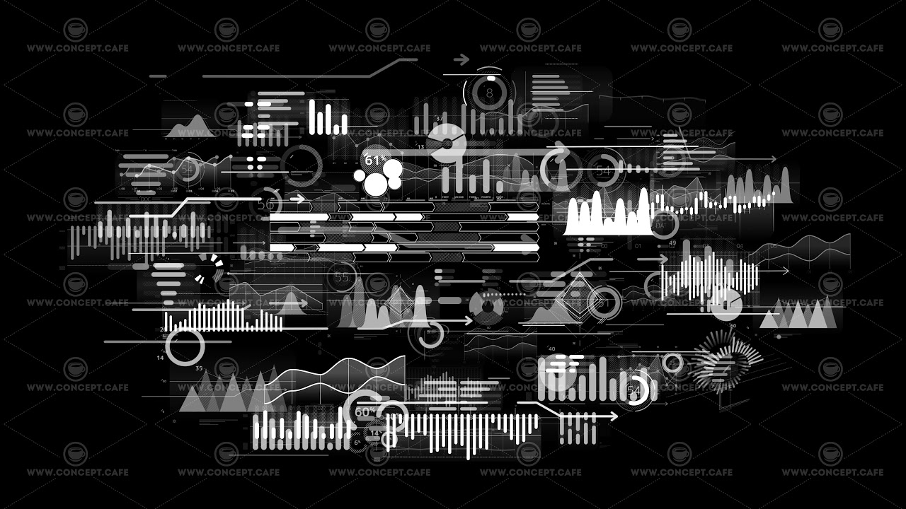 Business infographics elements with alpha channel