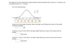MyOpenMath - Normal Distribution - Calculating z-scores and x-scores