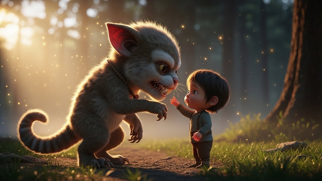 The Predator Tried to Intimidate the Human Cub — It Ended Up Embracing It