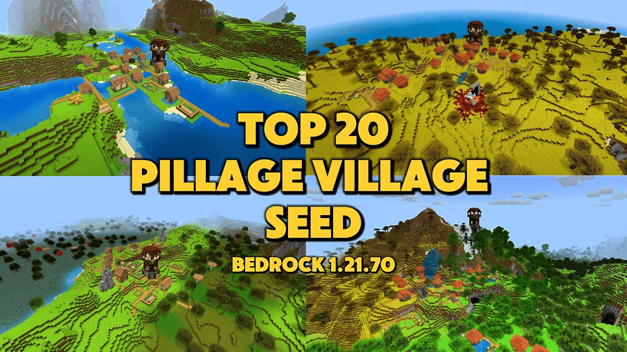 🔥 Best Pillage Village Seed For Minecraft 1.21 Bedrock And PE | Seed ...