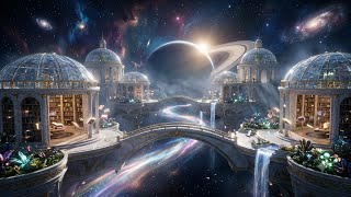 Celestial Library Above the Clouds ☁️📚 | 1 Hour Deep Space Ambient Music for Focus, Sleep  (432Hz)