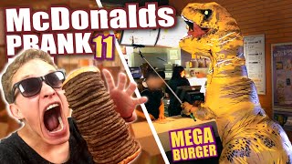 McDonalds PRANK FAIL  TREX MEGA BURGER   McDonalds Roulette