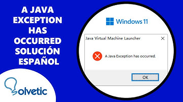 A JAVA Exception has Occurred SOLUCION ESPAÑOL