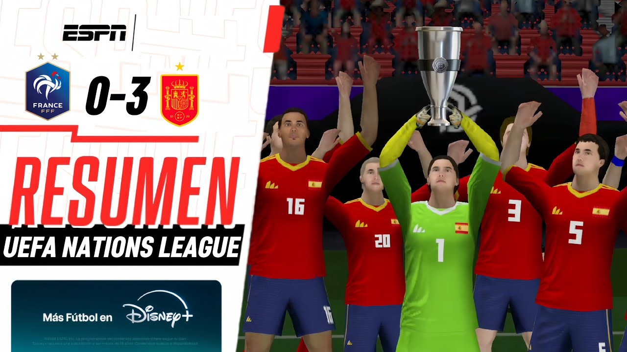 ESPAÑA venció 3 - 0 a la FRANCIA de Mbappé y es CAMPEÓN de la NATIONS LEAGUE en FOOTBALL LEAGUE 2026