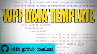 WPF Data Template 2019