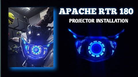 Apache Rtr 180 Headlight Projector installation #apachertrmodify #apachelightmodification #apachertr