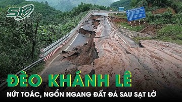 Cảnh tượng tan hoang trên đèo Khánh Lê sau chuỗi sạt lở, đất đá ngổn ngang chắn giữa đường