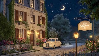🌙 A Peaceful Night in the 1940s | Vintage Street Ambience with Soft Oldies Playing in Another Room screenshot 5