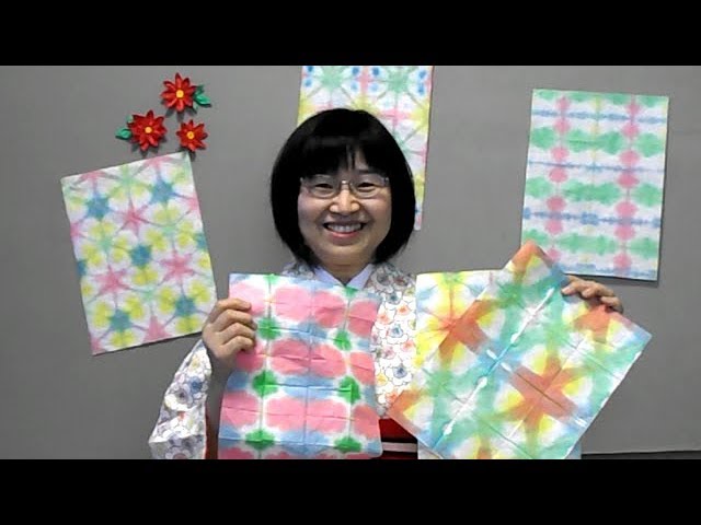 Kimie Gangiの 簡単 安全 食紅折り染め Easy Fold Dye Made Of Food Color Youtube