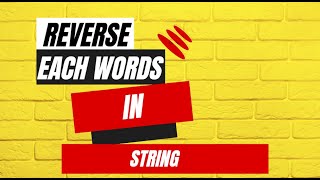 Reverse each words in string | Reverse string | GFG | C++ | With code explanation