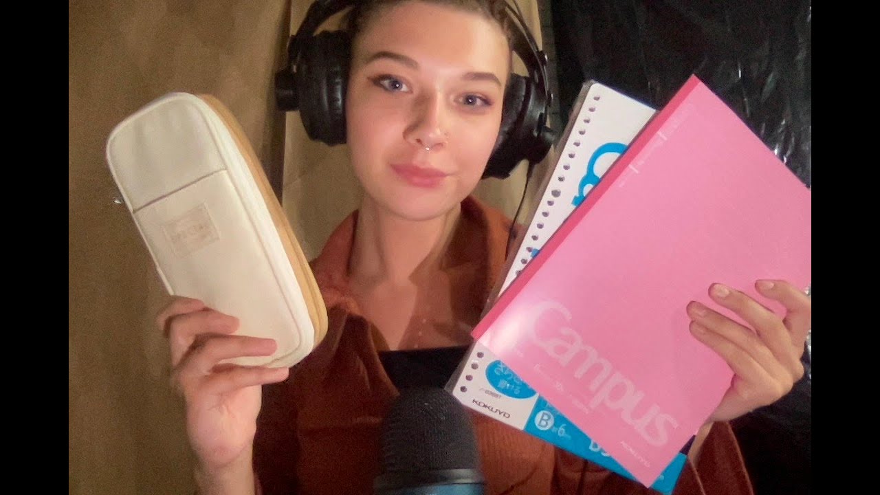 ASMR college school supplies