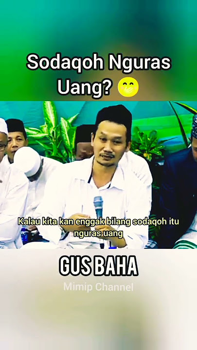 Gus Baha: Does charity drain money? 🤭 #gusbaha #gusbahaterbaru #ulama #shorts