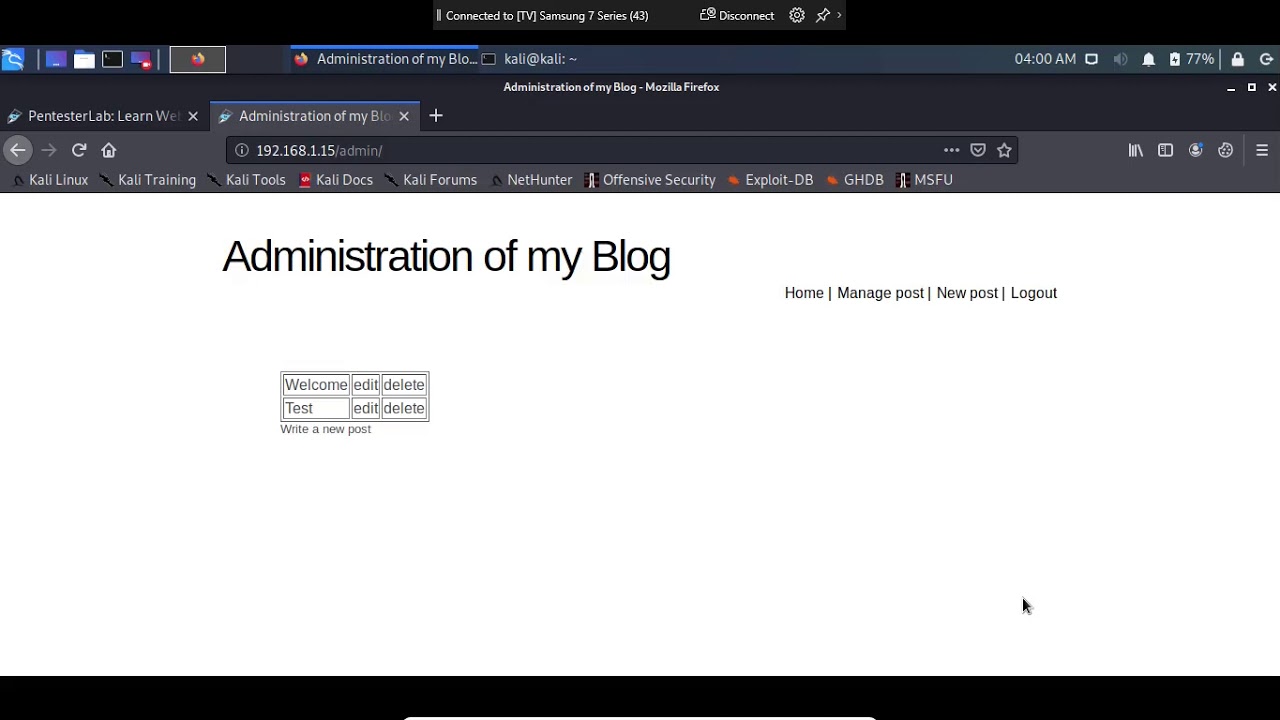 Web for Pentester - XSSAndMySQL - YouTube