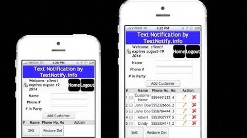 Restaurant Text Notification System