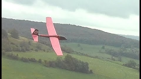 Lidl XL chuck glider radio control conversion at Haresfield Beacon SW slope