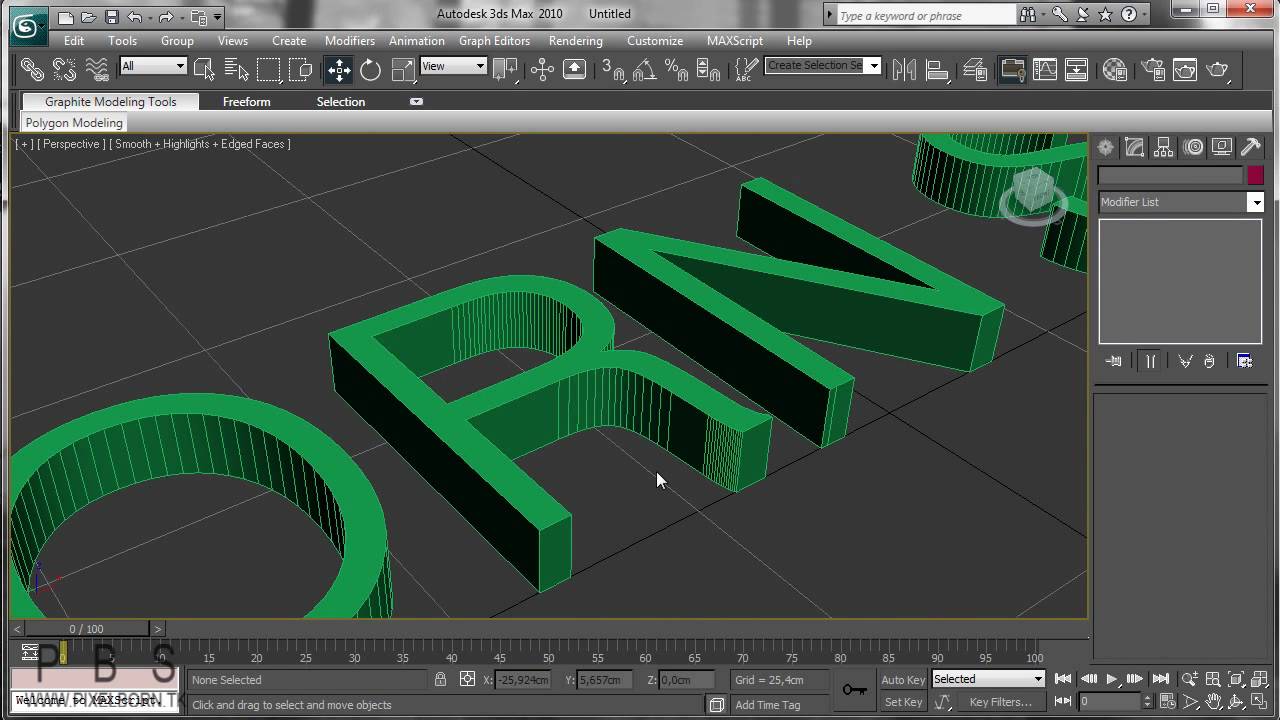3D Studio Max Tutorial - Text and Logo Pt. 1 - YouTube