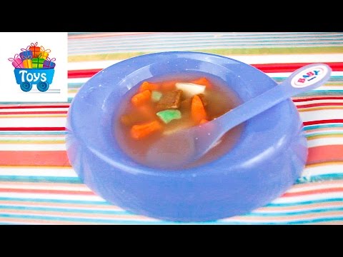 КАК СДЕЛАТЬ ОВОЩНОЙ СУП ДЛЯ КУКЛЫ БЕБИ БОН ЕДА ДЛЯ КУКЛЫ