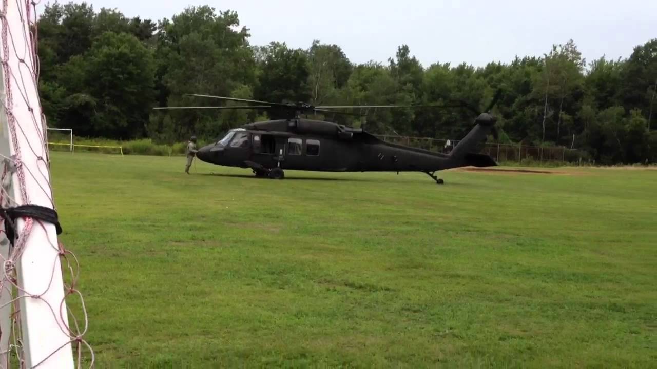 Massachusetts Air National Guard Black Hawk helicopter land YouTube