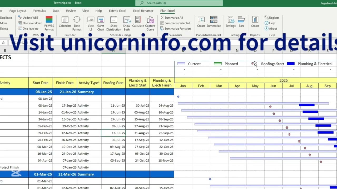 Multiple Bars for Enhanced Schedule Visualization