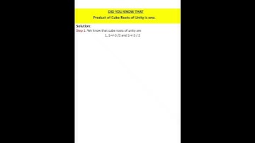 #math #mathematics #algebra Product of Cube Roots of unity is 1