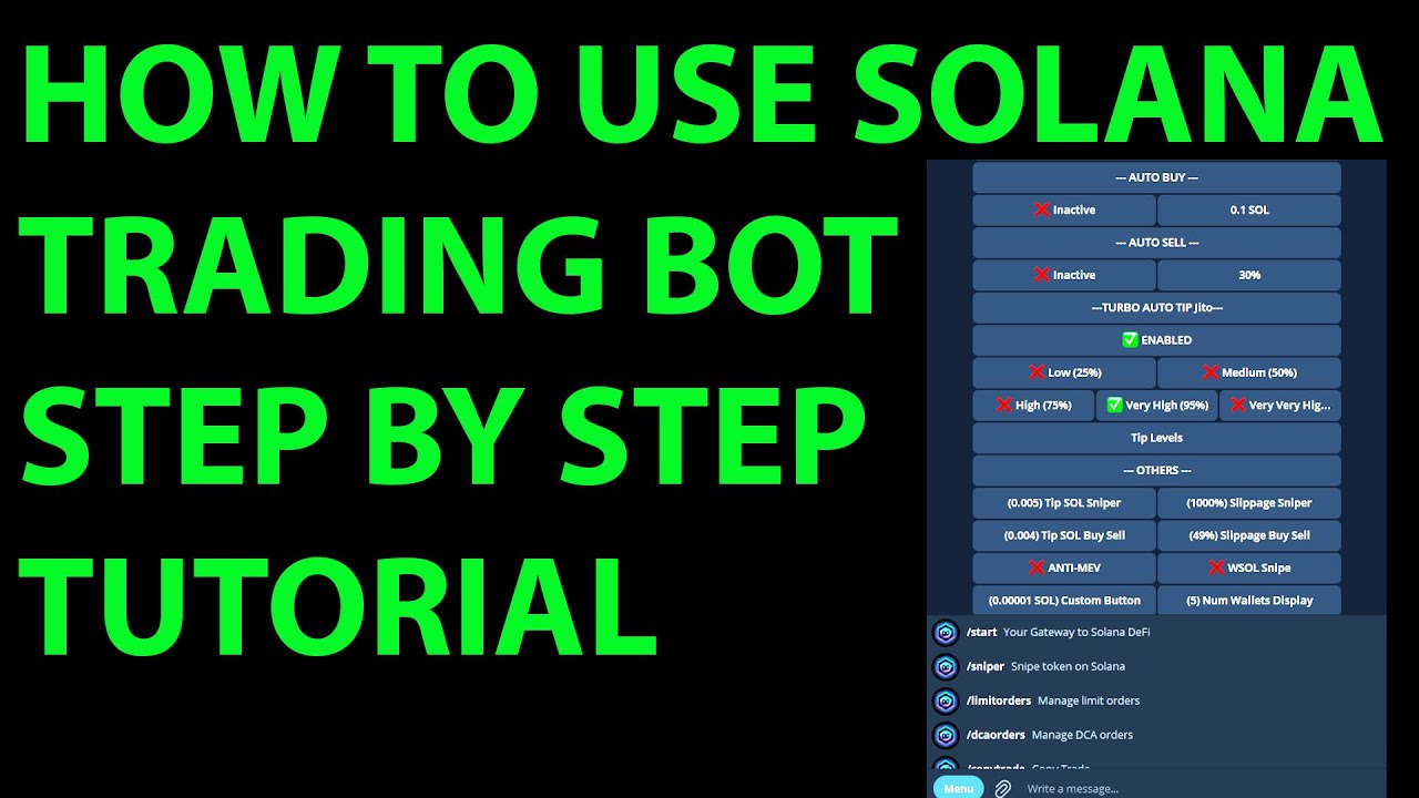 HOW TO USE SOLANA TRADING BOT STEP BY STEP TUTORIAL - BUY COINS VERY ...