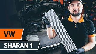 Hur byter man Filter, kupéventilation VW Sharan Kastenwagen (7M) - videoguide