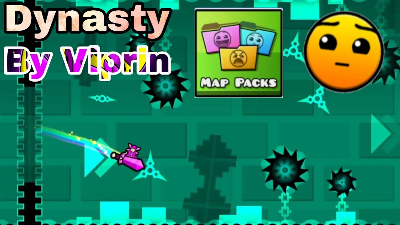 Geometry Dash 2.2 | Hard Level Map Pack | Dynasty By Viprin - YouTube