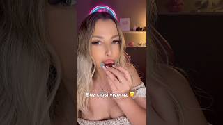 Buz Cipsi Yiyoruz 🧊 #shorts #türkçeasmr #food #eating #eatingsounds #selenasmr