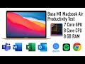 Base M1 Macbook Air Productivity/Education Applications