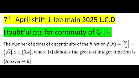 The number of points of discontinuity of the function f(x)=[x^2/2]-[√x],x∈[0,4], where [•] denotes