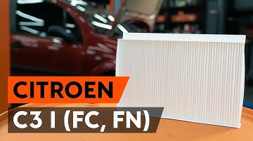Hvordan bytte pollenfilter / kupefilter der på CITROEN C3 1 (FC, FN) [AUTODOC-VIDEOLEKSJONER]