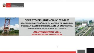 DGPP: Plan de mantenimiento de vías como parte del programa Arranca Perú