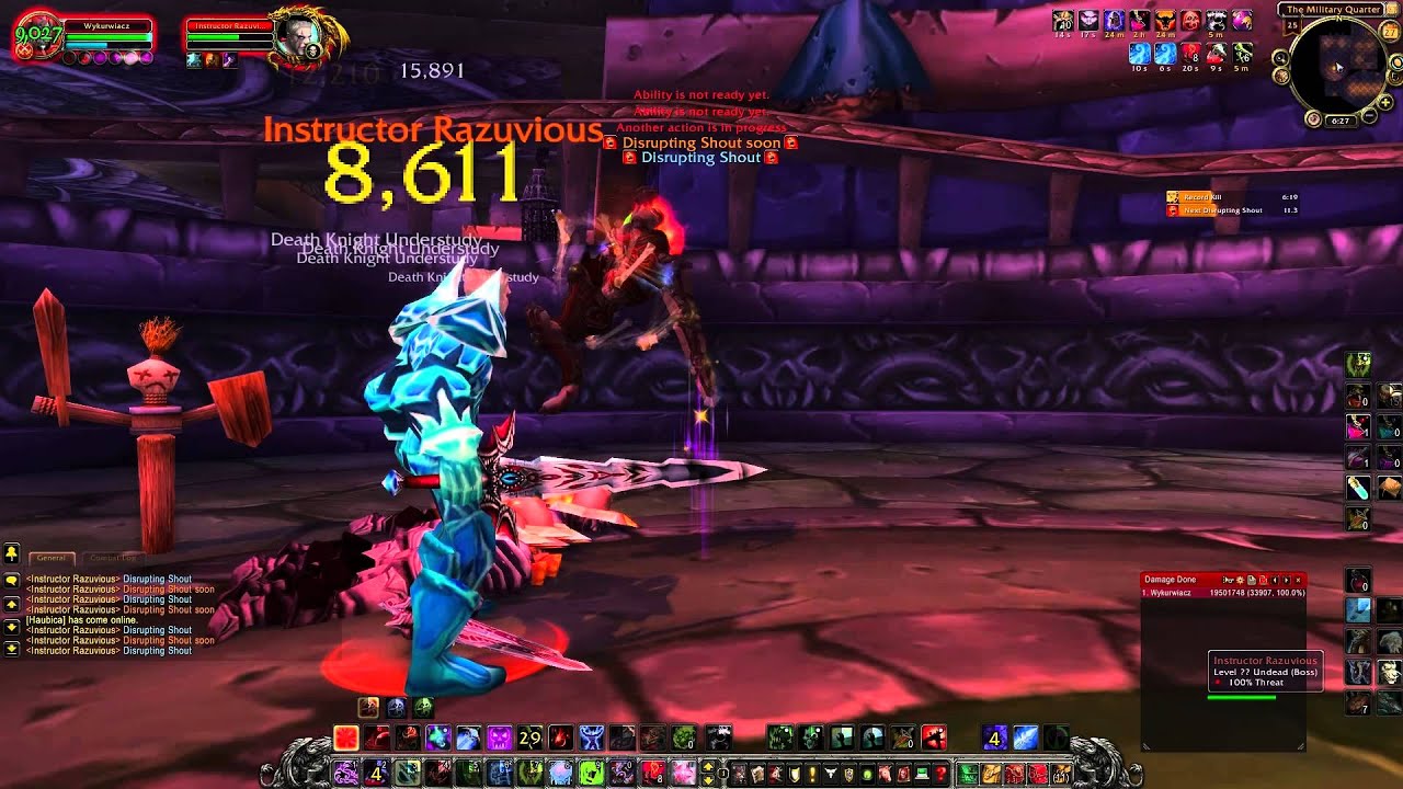 Instructor Razuvious - Solo level 80 Death Knight - YouTube