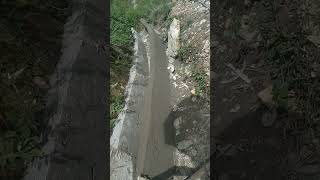 RCC u drain on hilly road. construction civilengineering india nepal drain formwork