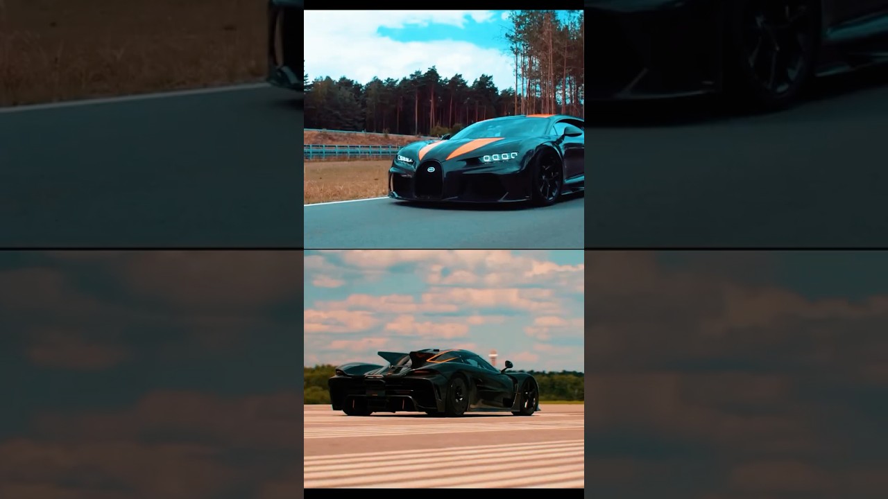 Dois carros. Dois recordes. #automobile #bugatti #dragrace #racing #koenigsegg