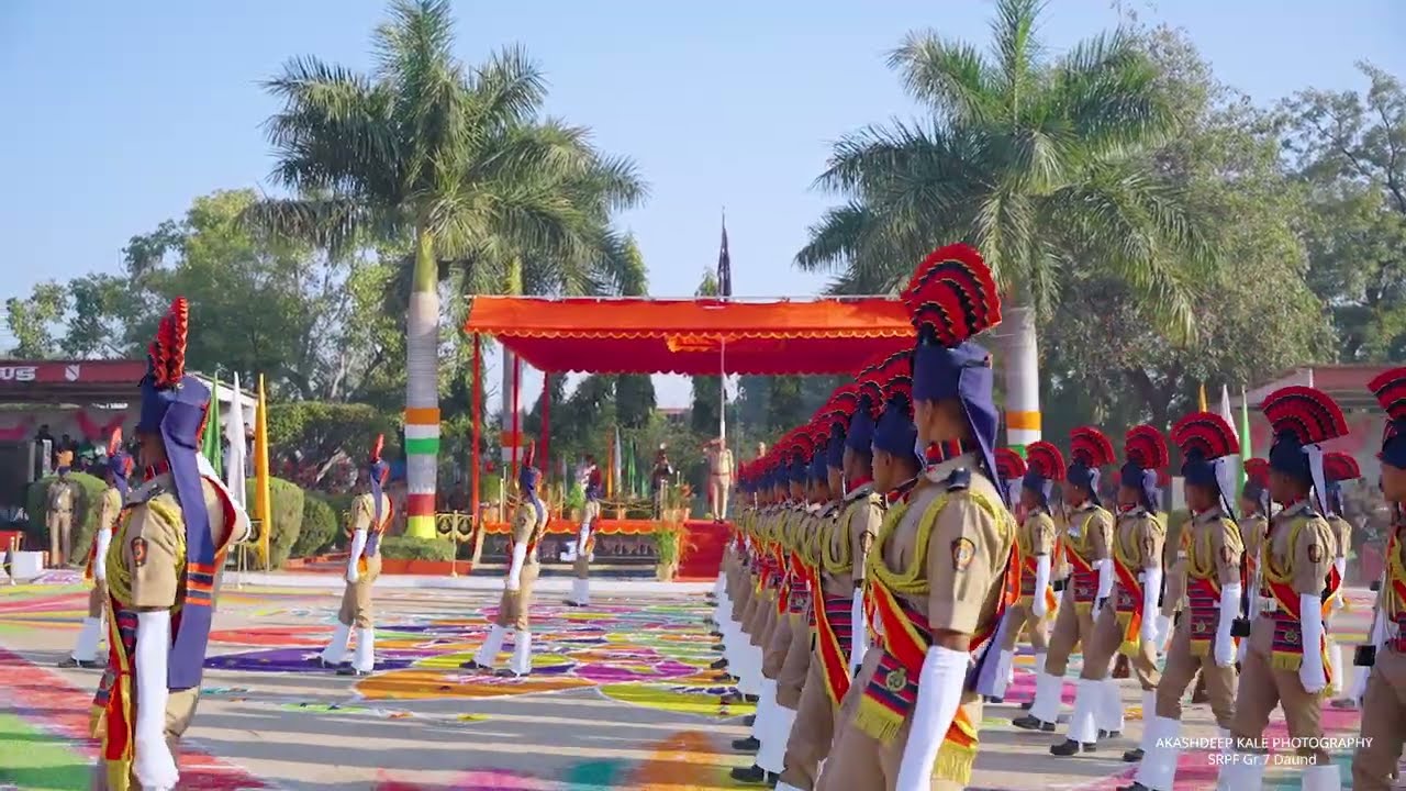 नवप्रविष्ठ पोलीस शिपाई यांचे अंतिम दीक्षांत संचलन सत्र क्रमांक 71 SRPF GR 7 daund 12/12/2025