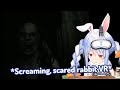 Pekora plays Resident Evil biohazard in VR, screams, makes lots of sound effects