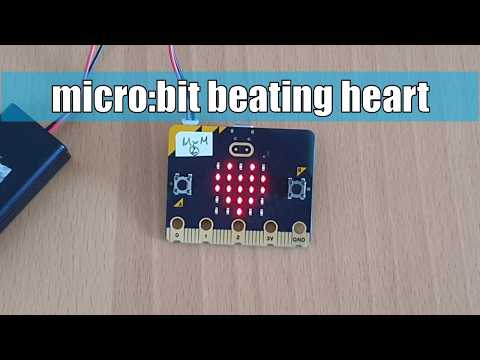 How to create a beating heart on the micro:bit. First project with the micro:bit.