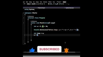 Swap Two Numbers in C# #csharp #viral #trending #shorts #dotnet #swap #coding #programming #short