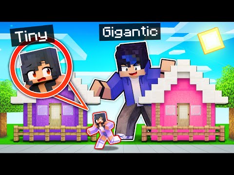 I'm TINY and He's GIGANTIC In Minecraft!