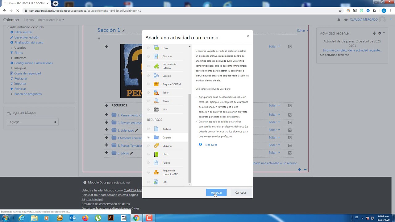 Tutorial adjuntar documentos en el aula virtual - YouTube