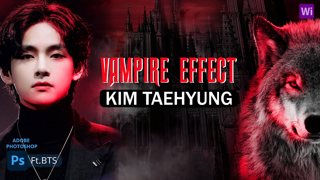 Taehyung as Vampire Photoshop Composition / BTS V Photoshop Composition
