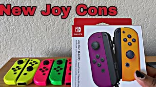 New Joy Con Neon Purple and Neon Orange