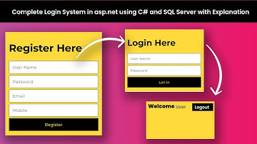 login page in asp.net | register page in asp.net using c# and sql server database | Login System