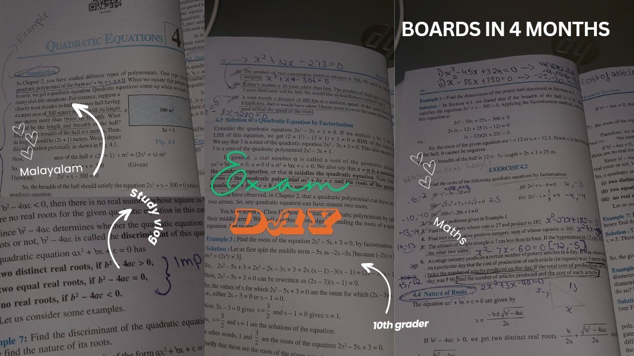 Boards in 4 months Study vlog malayalam study vlog as a CBSE 10th ...