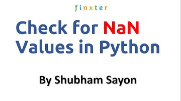 Check for NaN Values in Python
