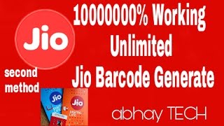 100000000% working free unlimited Jio Bar code Generate (Hindi) by abhay TECH screenshot 5